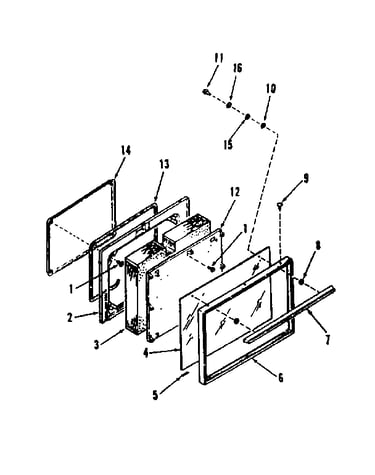 Oven door section