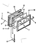 Oven door section