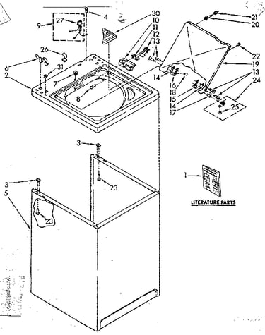Top and cabinet parts