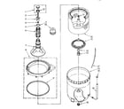 Kenmore 11082683320 agitator, basket and tub parts diagram