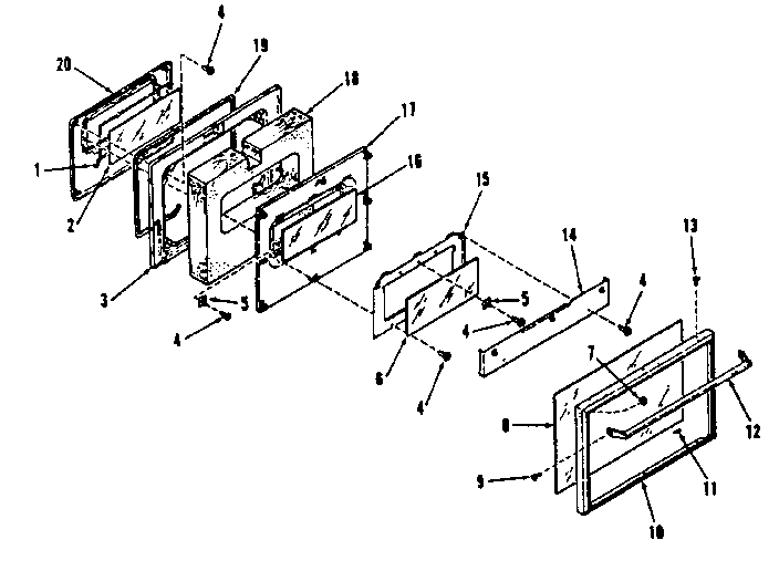 Oven door section