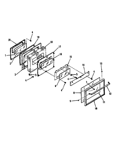 Oven door section