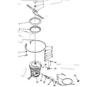 Kenmore 6651596080 heater, pump and lower sprayarm parts diagram