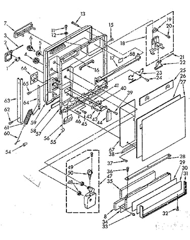 Door and toe panel parts