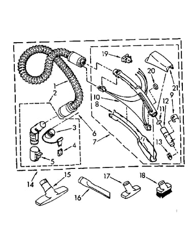 Hose and attachment parts