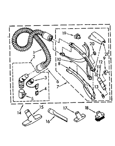 Hose and attachment parts