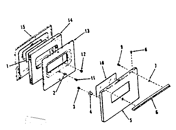 OVEN DOOR SECTION FOR MODEL NUMBER 911.6138710