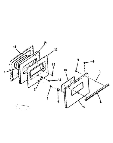 Oven door section for model number 911.6138710