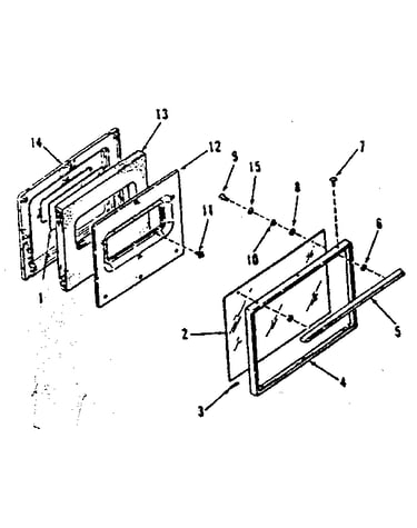 Oven door section for 911.6158710, 911.6178710, 911.6198710