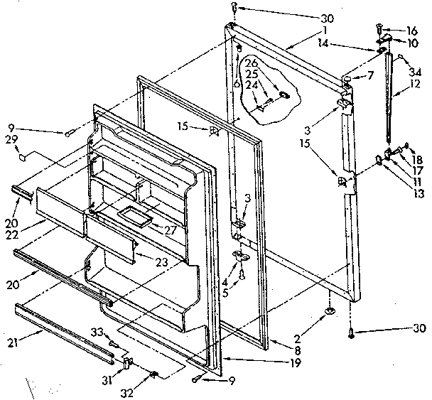 Refrigerator door parts