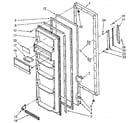 Kenmore 1068579280 refrigerator door parts diagram