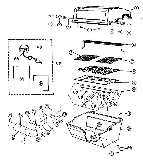 Grill and burner