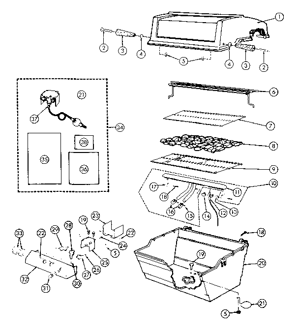 Grill and burner