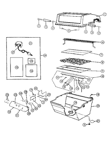 Grill and burner