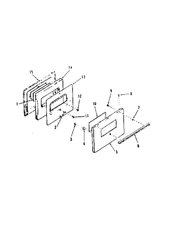 Oven door section for model number 911.6128710