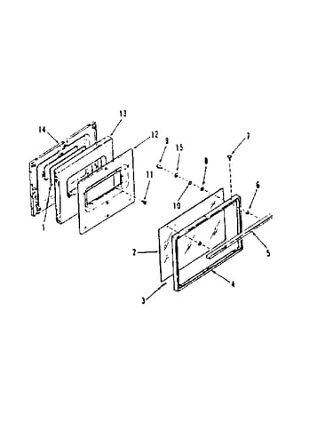 Oven door section for 911.6148710, 911.6168710, 911.6188710