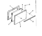 Kenmore 9117108710 oven door section for model number 911.7108710 diagram