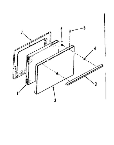 Oven door section for model number 911.7108710