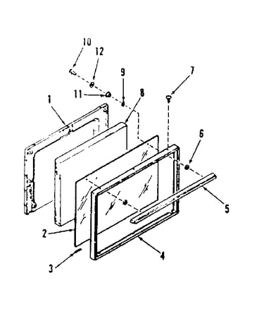 Oven door section for model number 911.7128710