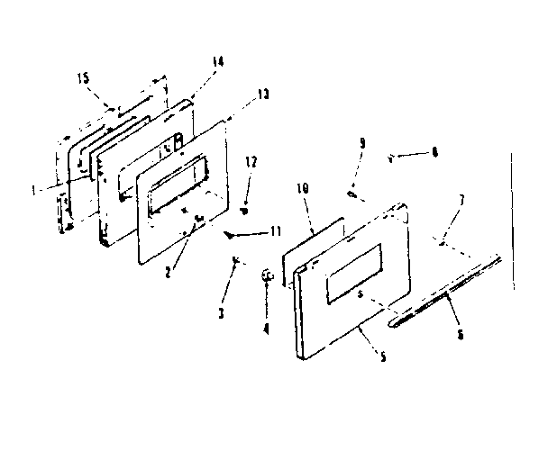 Oven door section for model number 911.7168710
