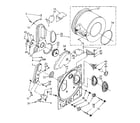 Kenmore 11087679300 bulkhead, drum and heater box parts diagram