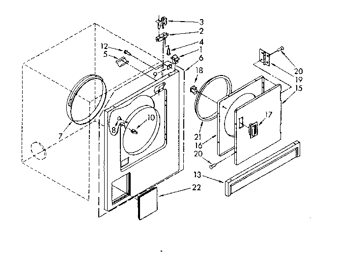 Front panel and door parts