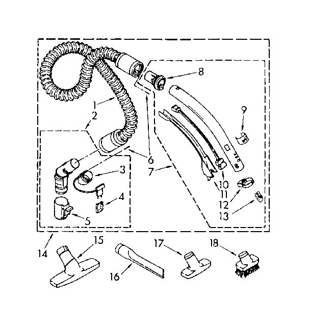HOSE AND ATTACHMENT PARTS