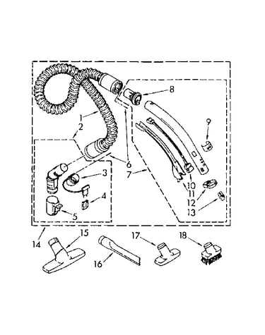 Hose and attachment parts