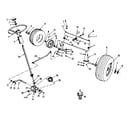Craftsman 917S252645 steering, front axle and wheels diagram
