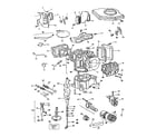 Briggs & Stratton 400707 (0126-01 - 0126-01) cylinder, crankshaft, and engine base group diagram