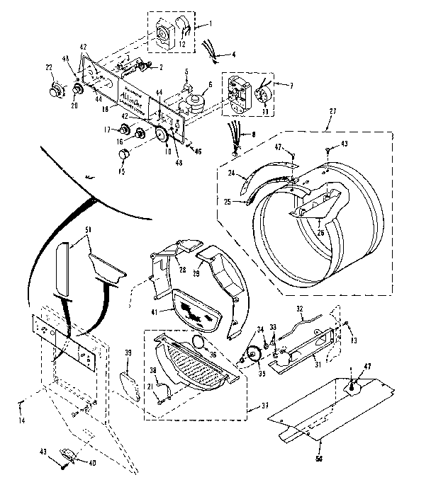 Console controls, drum