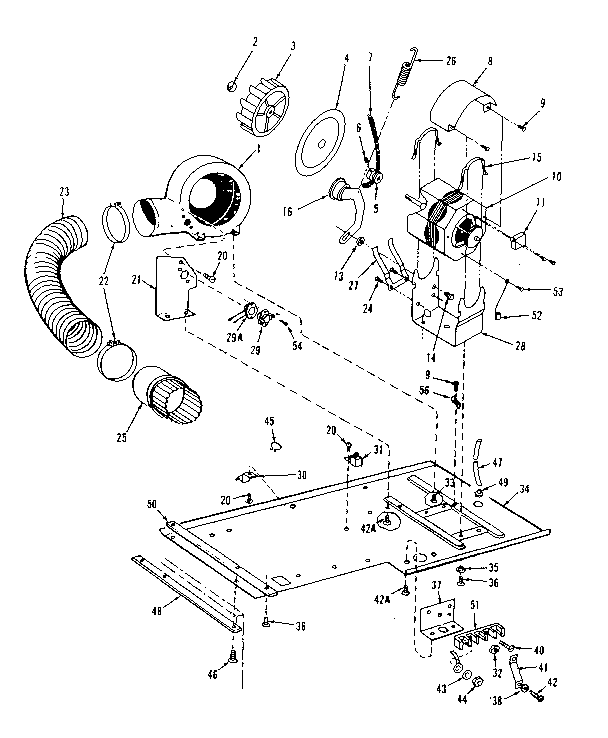Dryer motor, blower, belt