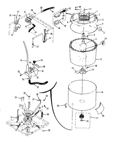 Tubs, water valve, lid switch