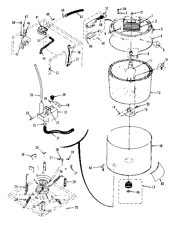 TUBS, WATER VALVE, LID SWITCH