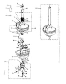 Transmission, water seal, lower bearing asmy.