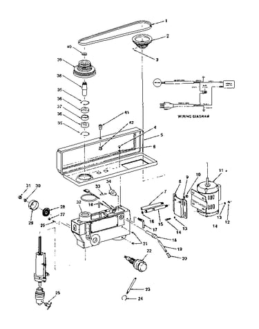 Motor and pulley assembly with guard