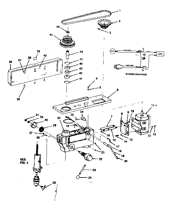 Motor and pulley assembly with guard
