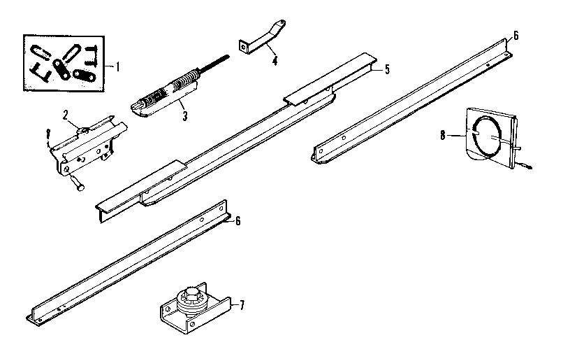 Rail assembly parts