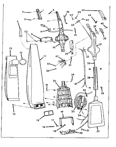Handle and bag housing