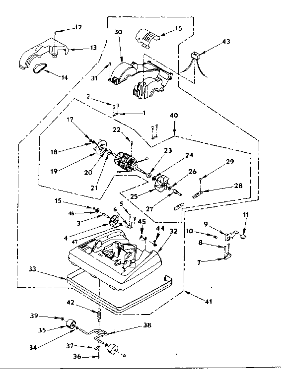 Nozzle and motor assembly