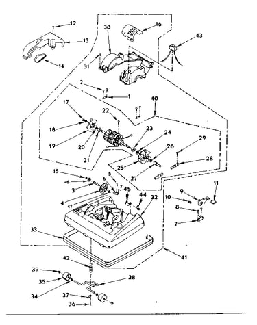 Nozzle and motor assembly