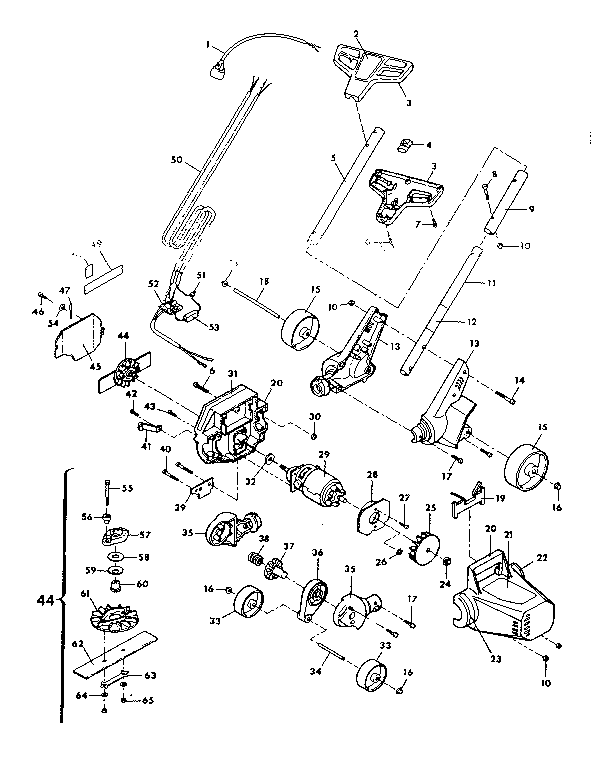 DRIVE SHAFT AND HEAD ASSEMBLY