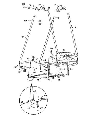 Lawn swing assembly