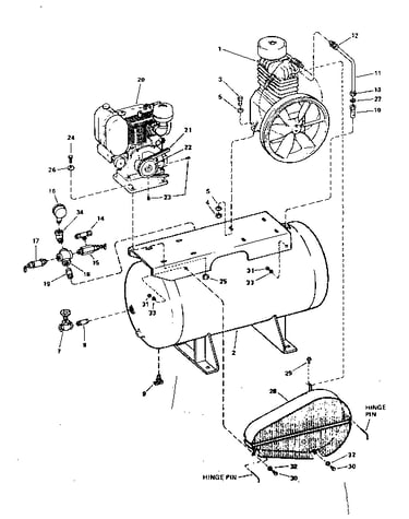 2 stage 2 cylinder air compressor