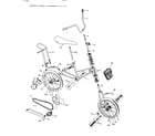 Sears 545479120 high riser bicycle (heather) diagram