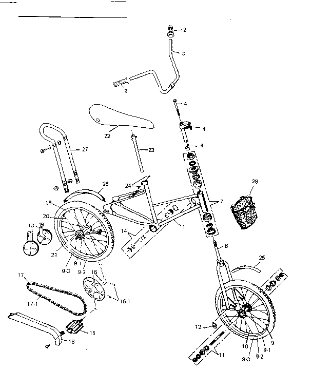 High riser bicycle (heather)