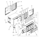 Kenmore 2538750891 cabinet and front panel diagram