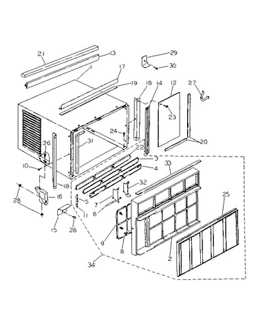 Cabinet and front panel