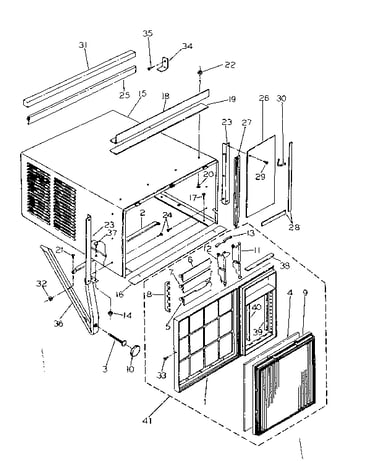 Cabinet and front panel
