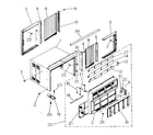 Kenmore 2538761290 cabinet and front panel diagram